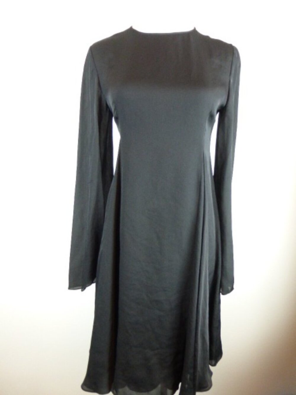Bill Blass Silk black pleated dress Neiman Marcus 4 vintage party classic Vintag